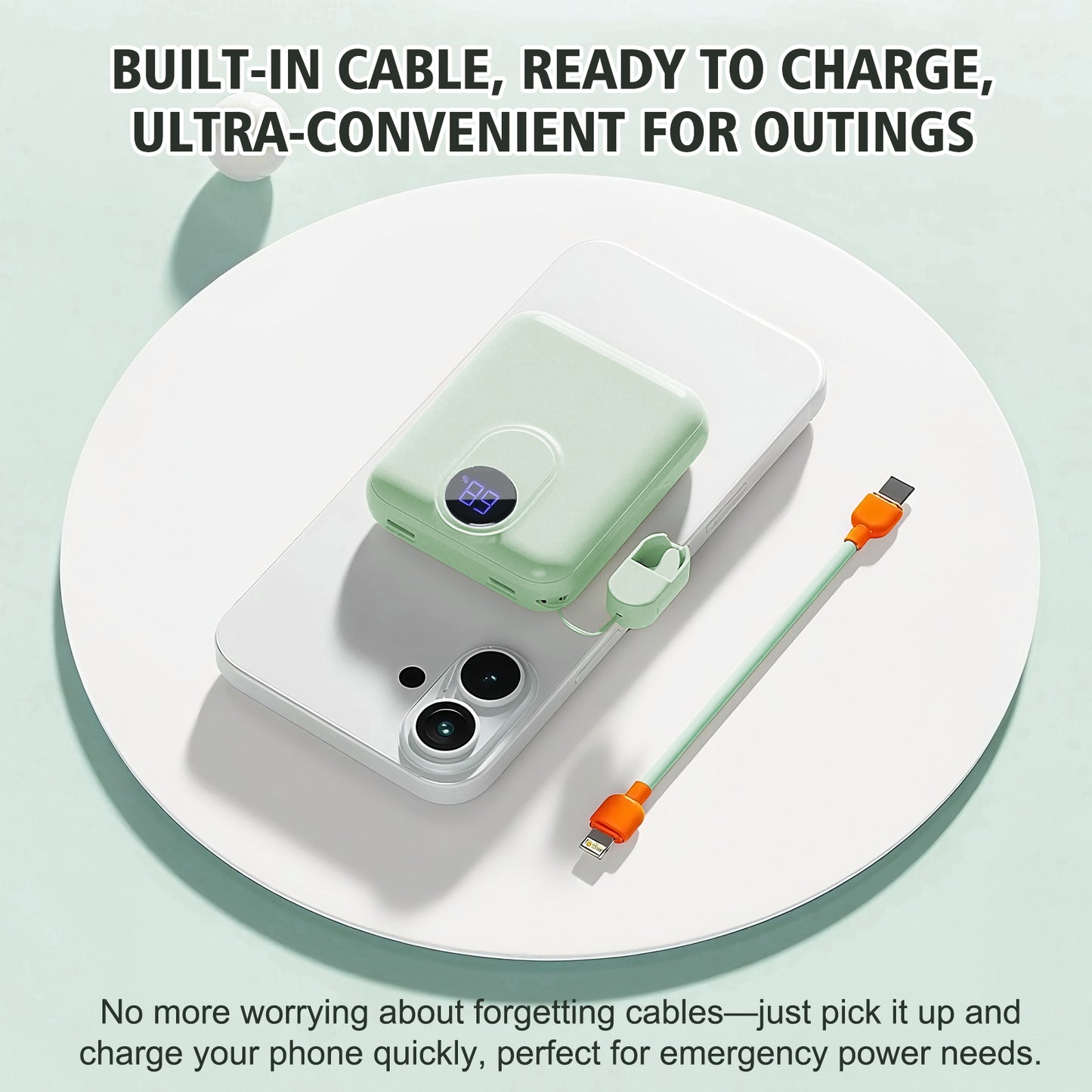 Portable Charger, Lightest 10000mAh 22.5W PD Power Bank, USB C in & Out Fast Charging Battery Pack, External Phone Powerbank Compatible with iPhone 16 15 14 13 Samsung S22 S21 Google iPad etc(Green)