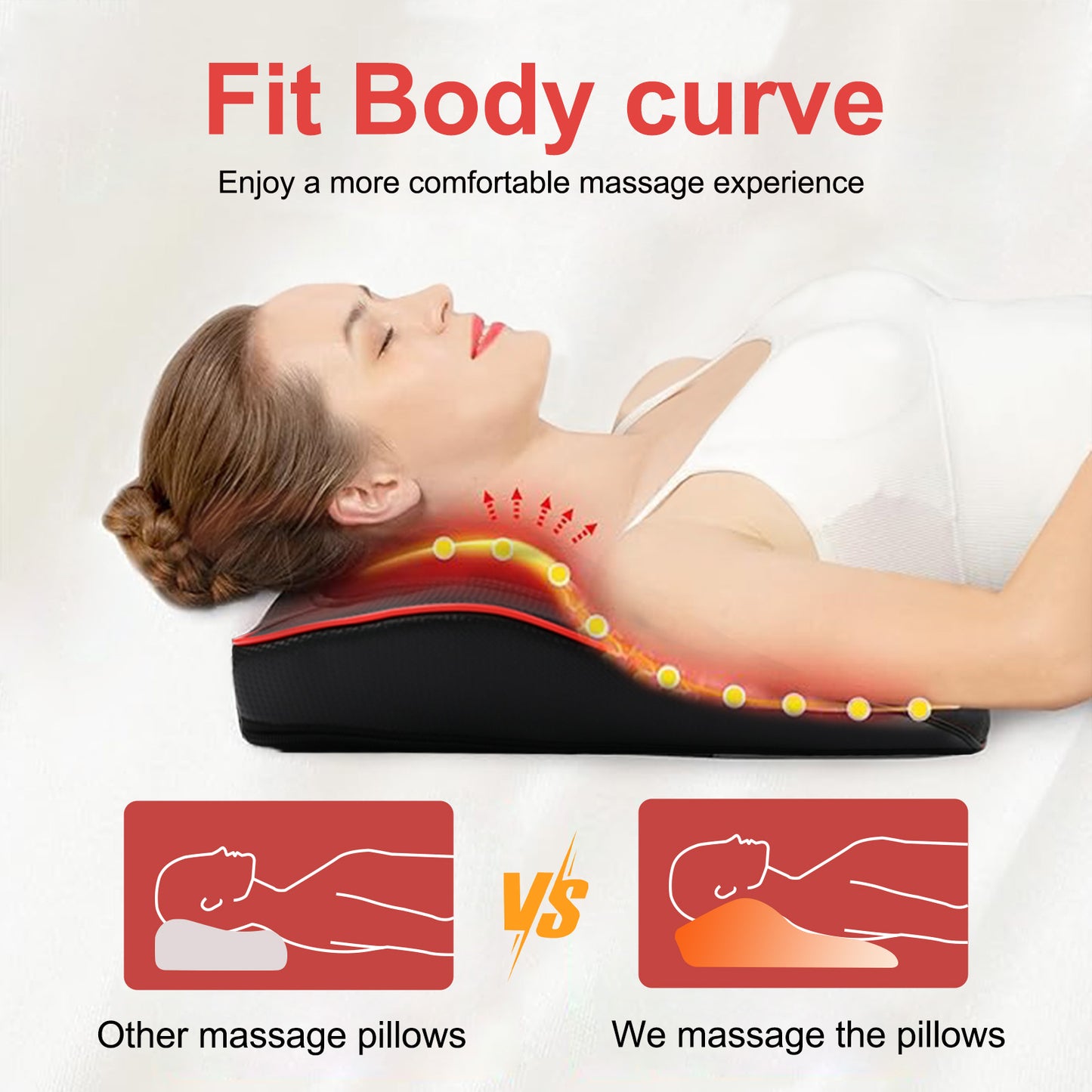 Back Massager with Heat, Shiatsu Back and Neck Massager with 3D, Deep Tissue Kneading for Pain Relief, Massage Pillow at Home or Office