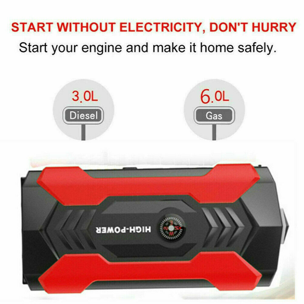 Car Battery Jump Starter Portable, 99800mAh Battery Charger for car, High Power Jumper Cables for Auto, Multi-Function Emergency Jump Box with 4 USB Ports and LED Flashlight