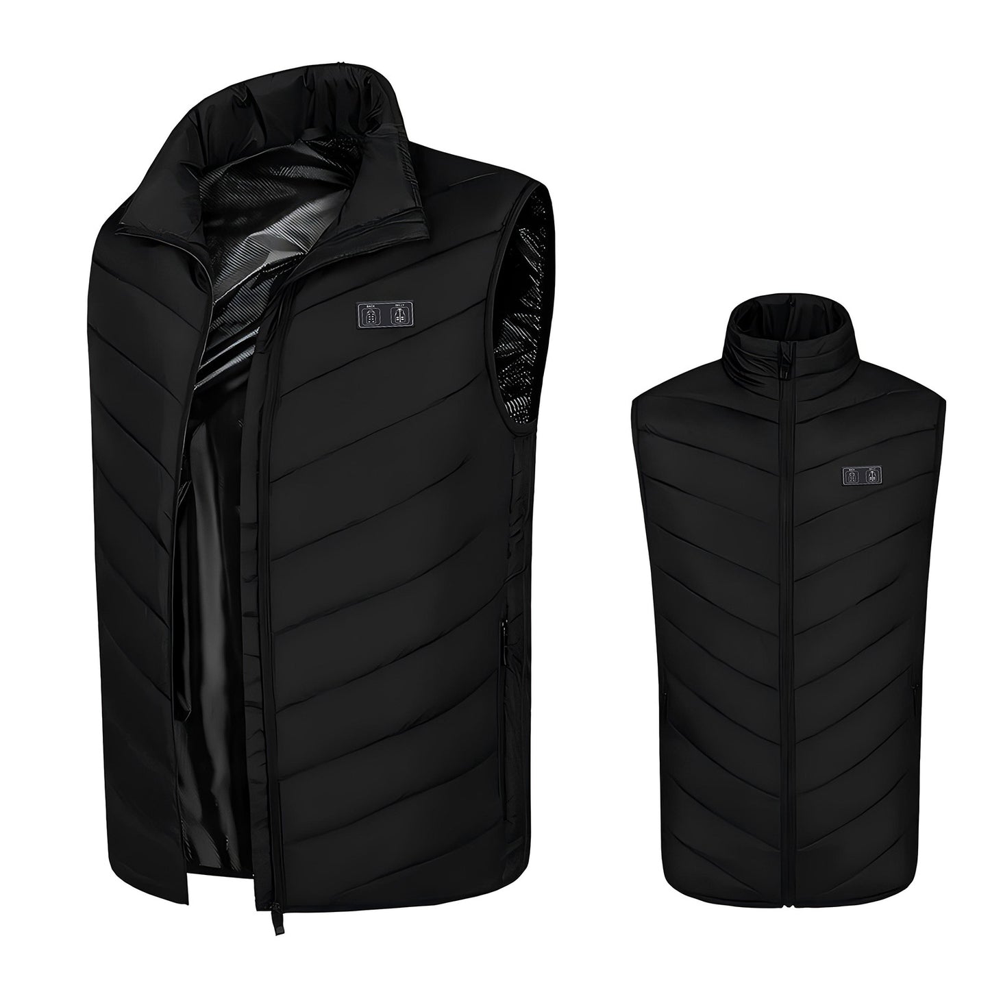 Heated Vest with 17 Heating Areas, Multifunctional Lightweight Heating Vest for Women with 3-Level Temperature Control, L Size, Black