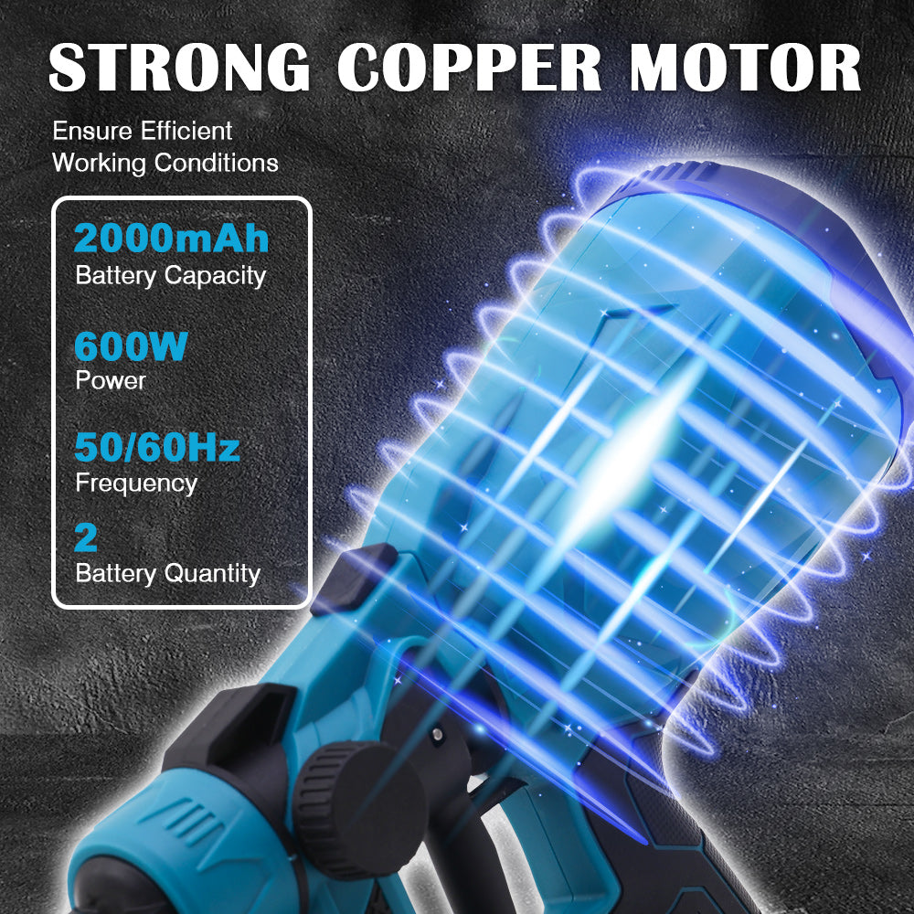 High-Pressure HVLP Electric Cordless Paint Sprayer Paint Gun 3 Spray Patterns & 2 Batteries