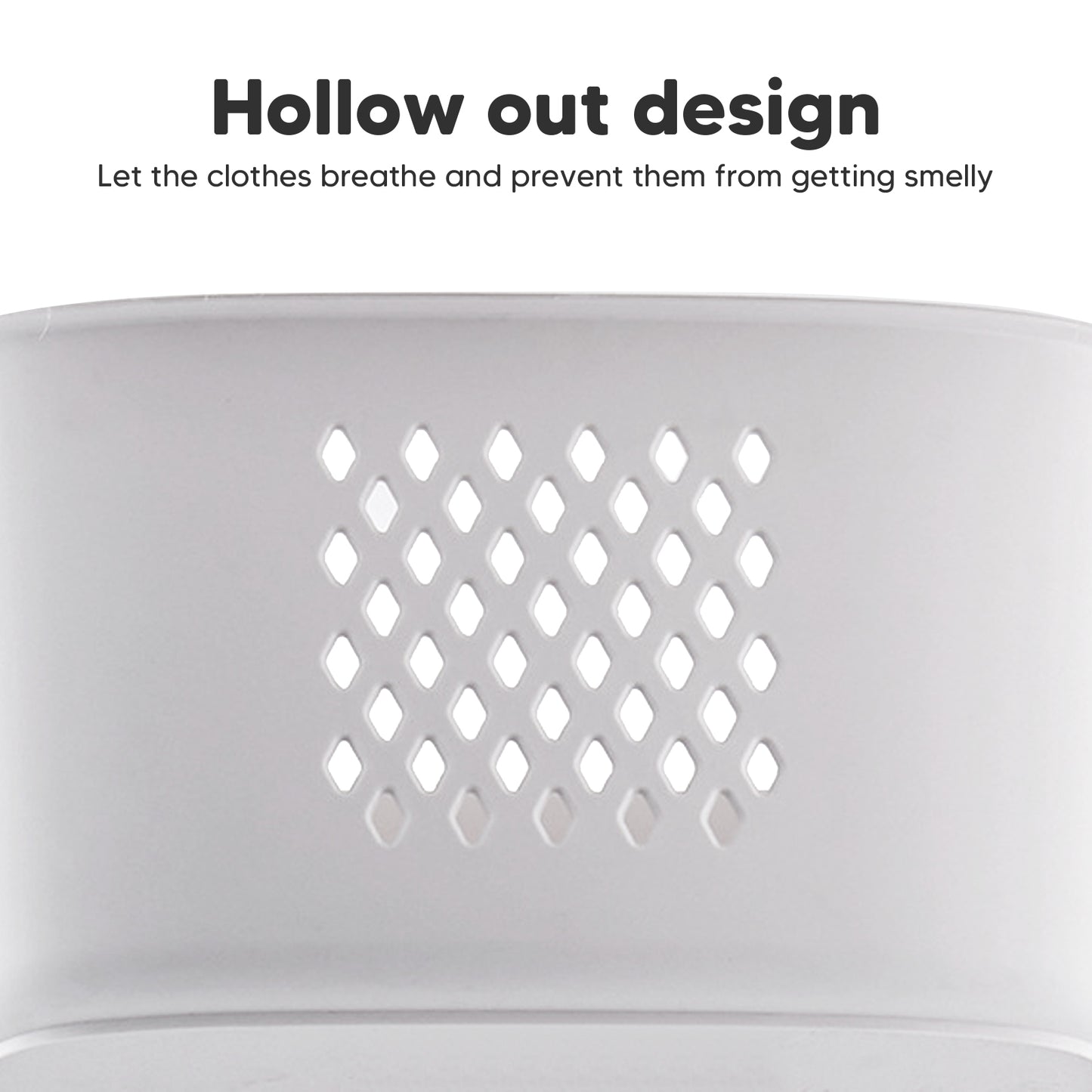 Magichomestore 2-Tier Rolling Laundry Hamper Sorter with Wheels, White