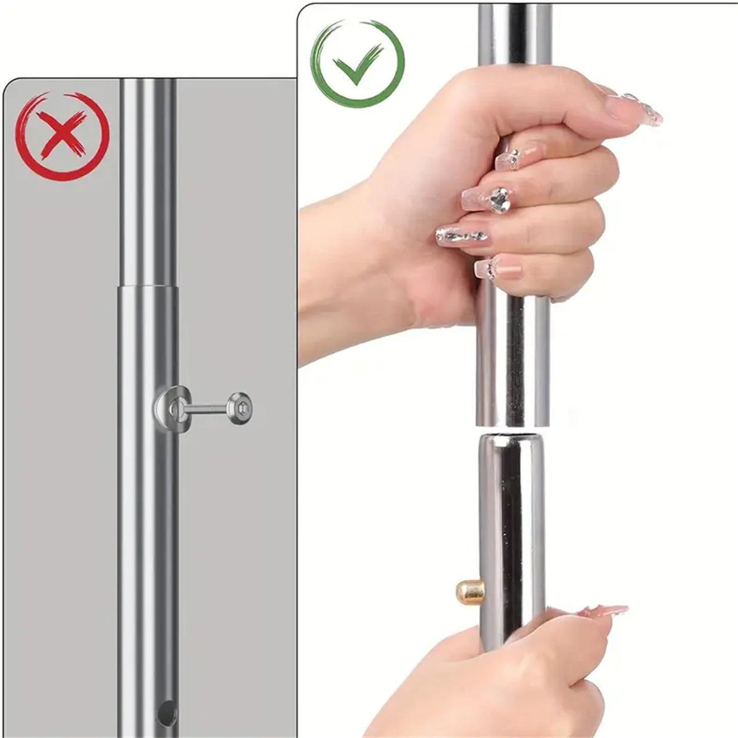Baokaler 500 lbs Heavy Duty Garment Clothes Rack on Wheel Commercial Metal Clothes Racks Collapsible Clothing Racks for Hanging Clothes, Double Rolling Clothes Rack with Shelf, Chrome Finish