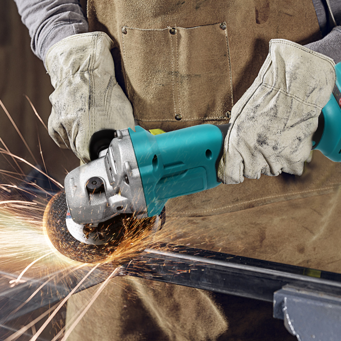 4" 21V 1500mah Electric Brushless Cordless Angle Grinder,Angle Grinder Tool Cutting Tool with 2 Batteries,Charger, and 3 Cutting Discs for Cutting, Polishing, Grinding, and Rust Removal