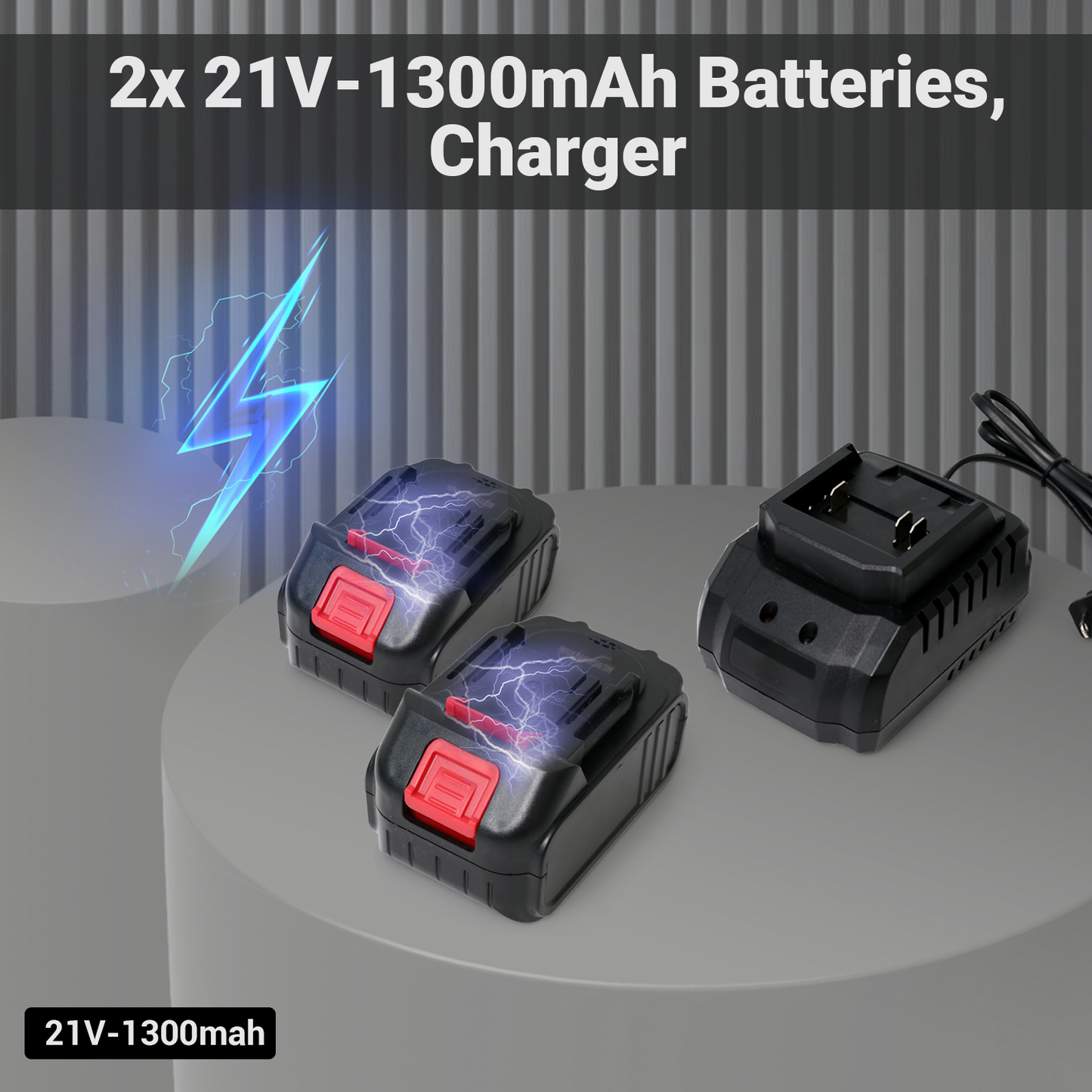 4" 21V 1500mah Electric Brushless Cordless Angle Grinder,Angle Grinder Tool Cutting Tool with 2 Batteries,Charger, and 3 Cutting Discs for Cutting, Polishing, Grinding, and Rust Removal