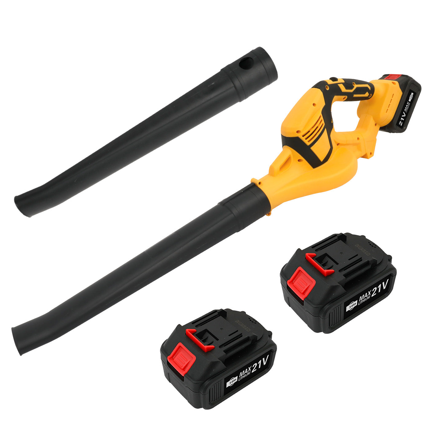 CATGOOD Cordless Leaf Blower, 21V Leaf Blower with 2 Batteries and Charger, 3.0Ah Electric Leaf Blowers for Lawn Care, Patio, Blowing Leaves