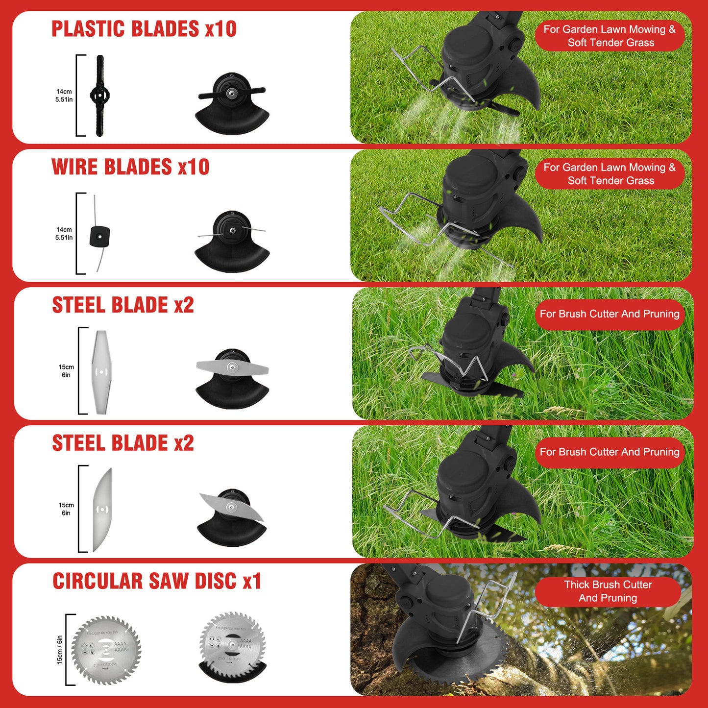 Electric?Grass?Trimmer?24V-2?Batteries?2000mAh-Cordless?Weed?Eater?for?Lawn?Care?&?Garden?Maintenance?(Black)