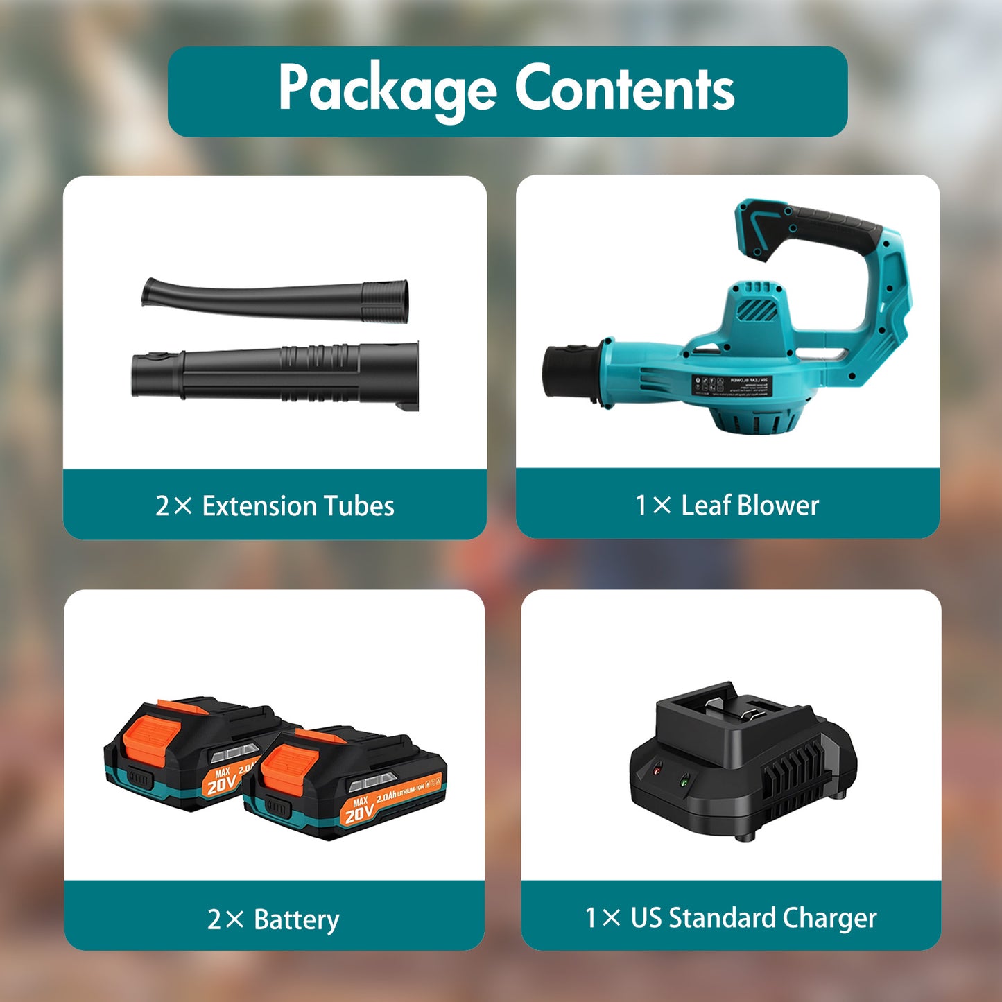 BAOKALER Cordless Leaf Blower, 160MPH 20V Handheld Electric Leaf Blowers with 2 Battery, Lightweight Battery Powered Leaf Blower