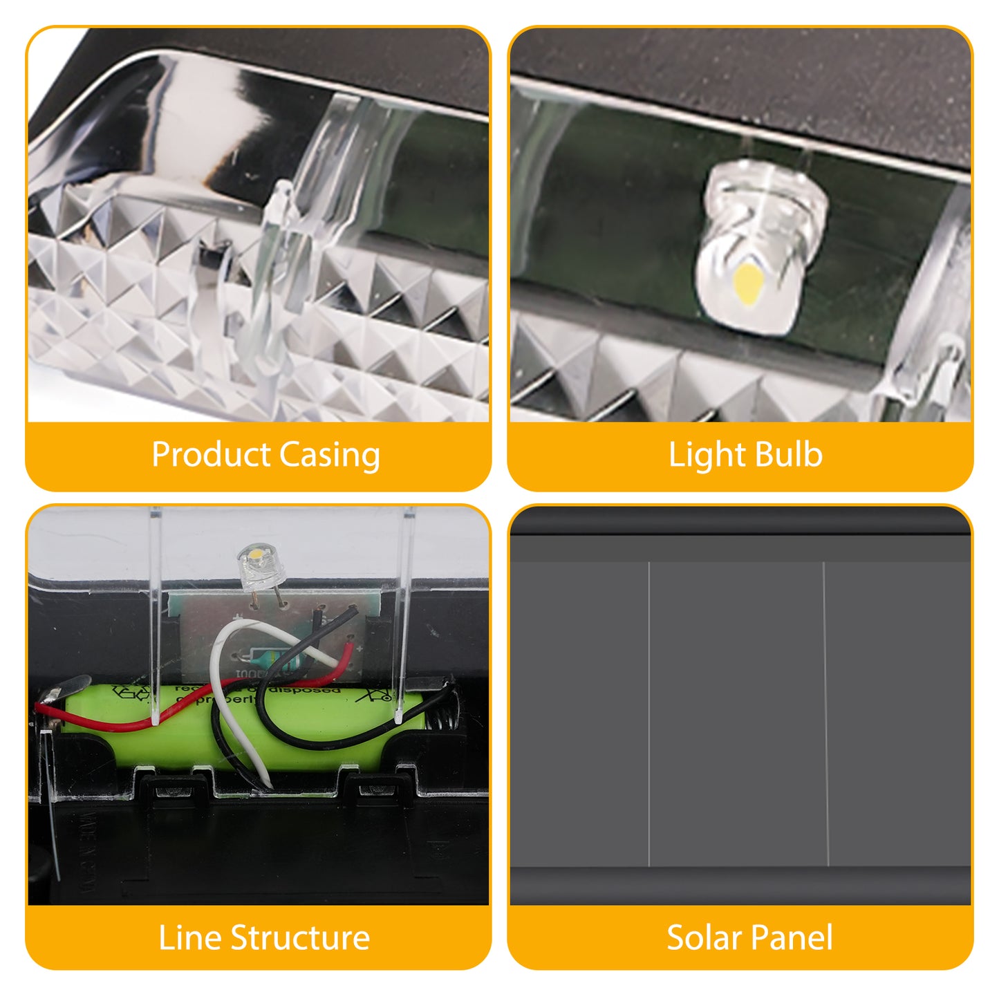 16 Pack Solar Deck Lights Outdoor, Solar Step Lights Waterproof LED Solar Lights for Outdoor Stairs Step Fence Yard Patio Pathway Christmas Decoration Lights(Black-Warm White)