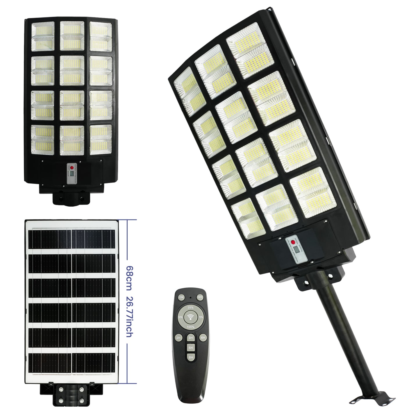 5000W Waterproof Outdoor Courtyard Light, Motion Sensor Solar Street Light, Dusk to Dawn Solar Security Flood Light with remote Control, Suitable for Courtyard, Patio, Outdoor