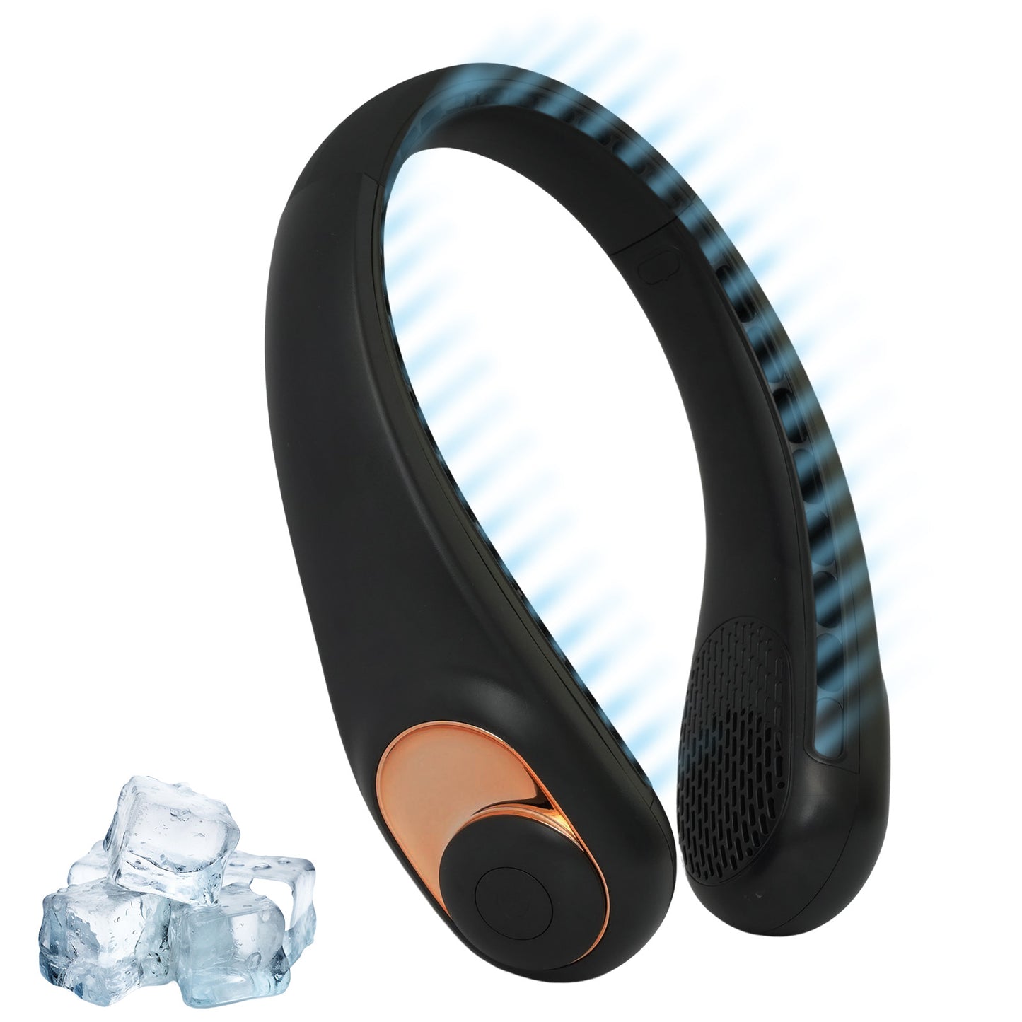 BAOKALER Neck Fan, Portable Personal Fan with 4000mAh USB-C Fast Charge, 360¡ã Cooling Hands-Free Fan, Ultra-Quiet Wearable Neck Cooler Perfect for Indoor/Outdoor Black (2 Pack)