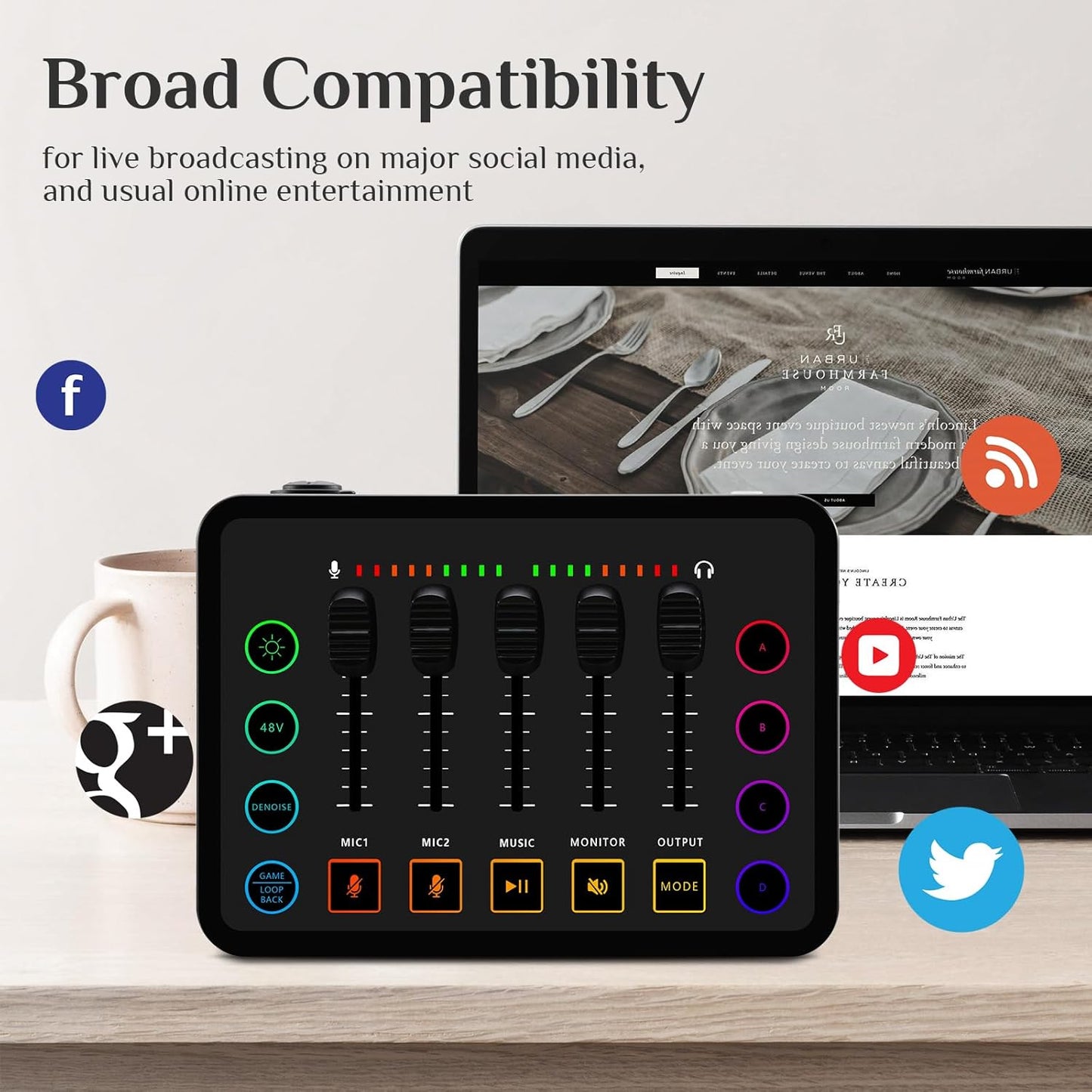 Podcast Equipment Bundle, Recording Studio Package Perfect for Recording, Broadcasting, Live Streaming, F9 Voice Changer