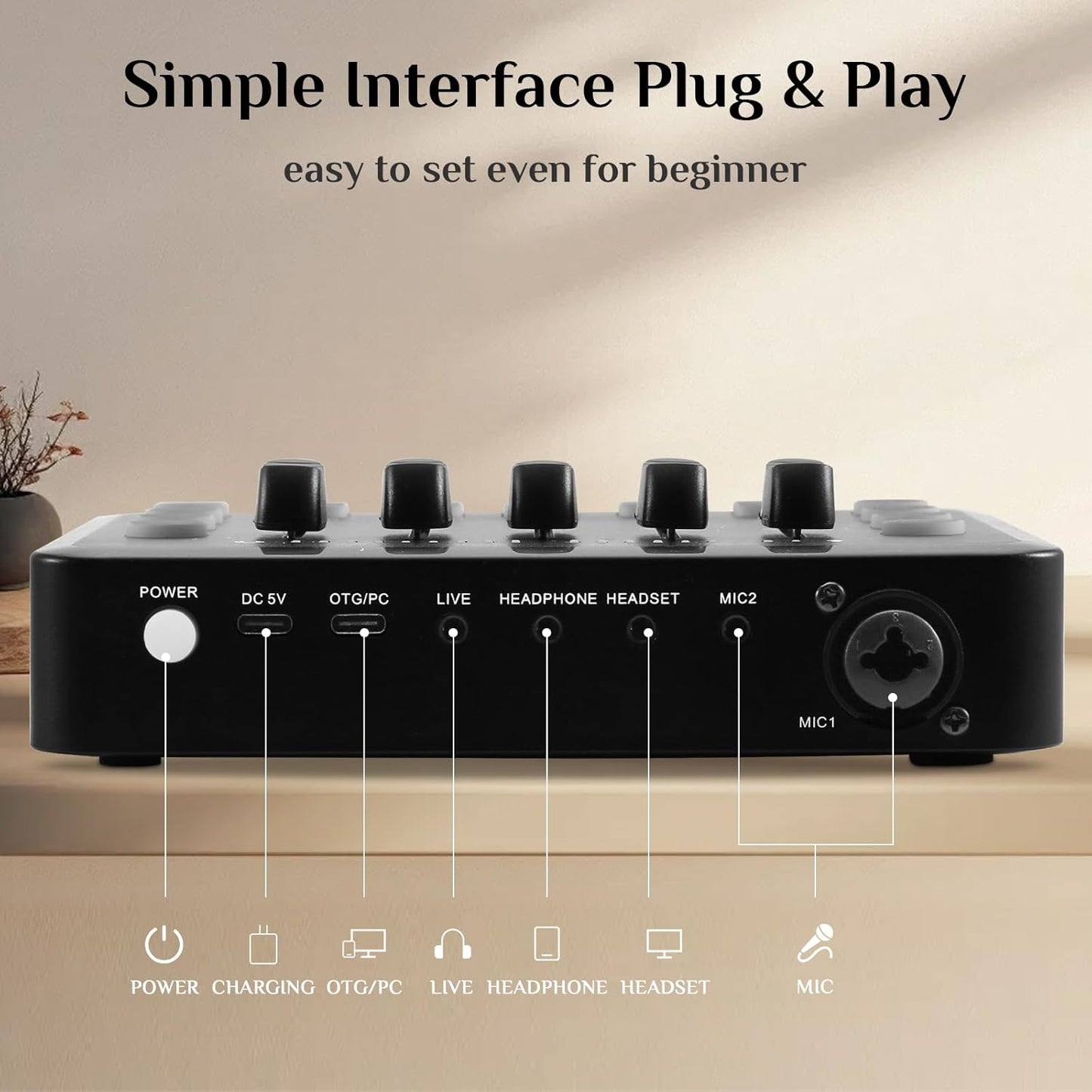 Podcast Equipment Bundle, Recording Studio Package Perfect for Recording, Broadcasting, Live Streaming, F9 Voice Changer