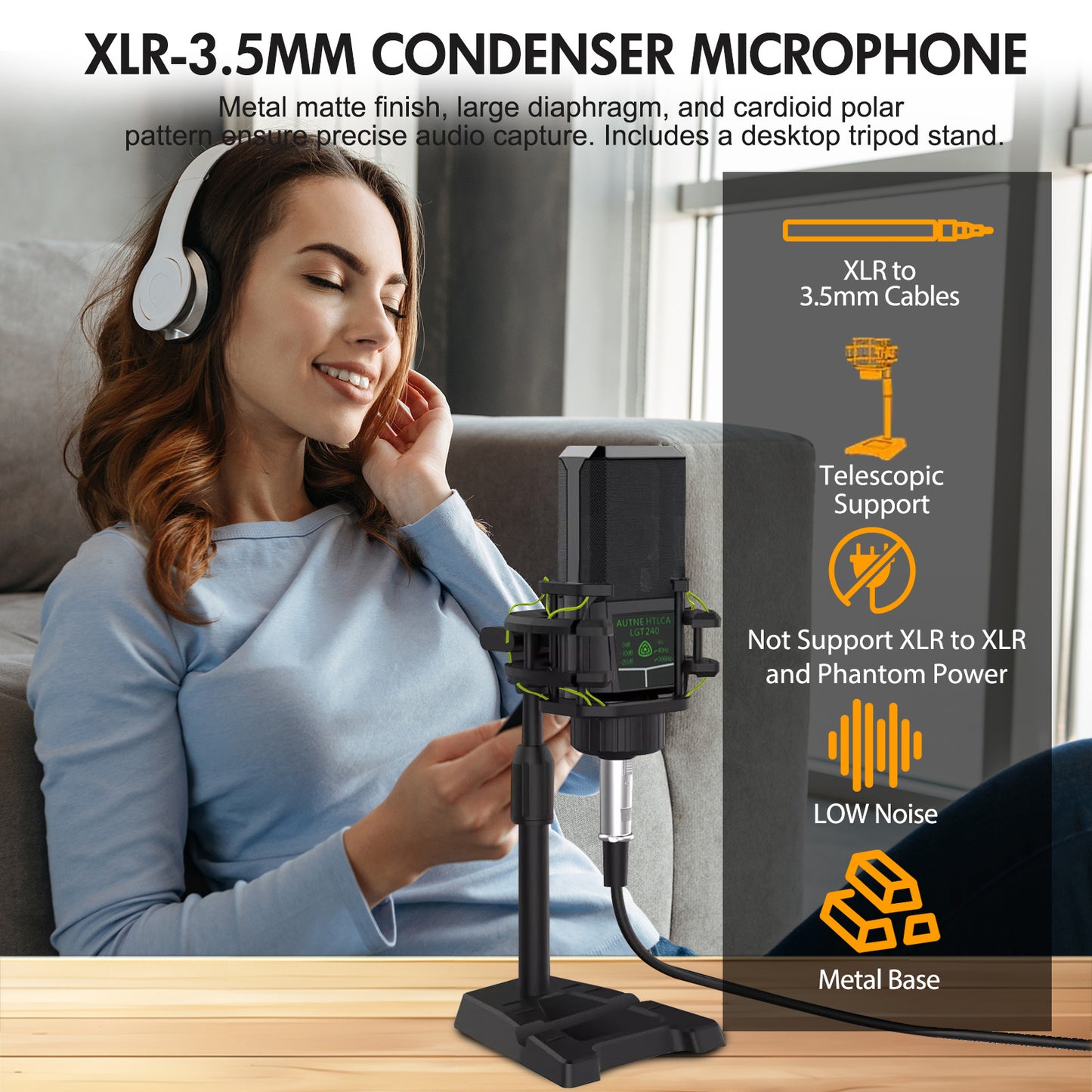 Podcast Equipment Bundle, SK300 Changer with Podcast Microphone Bundle, LED Light, Studio Equipment for Living Broadcast Live Streaming YouTube TikTok