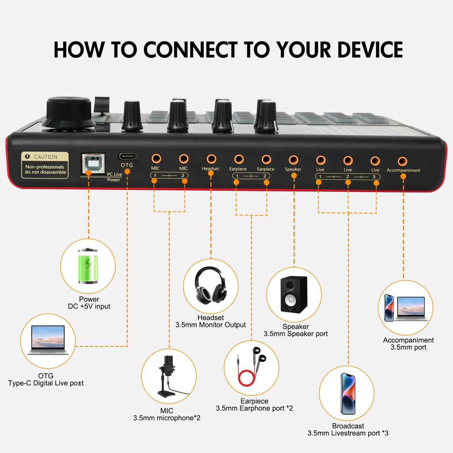 Podcast Equipment Bundle, SK300 Changer with Podcast Microphone Bundle, LED Light, Studio Equipment for Living Broadcast Live Streaming YouTube TikTok