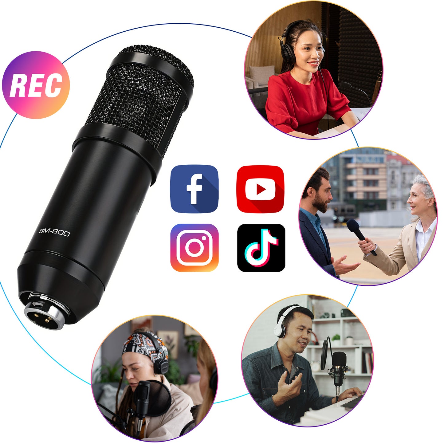 Podcast Equipment Bundle, K600 Changer with Podcast Equipment Bundle, Studio Equipment for Recording Podcasts and Live Streaming