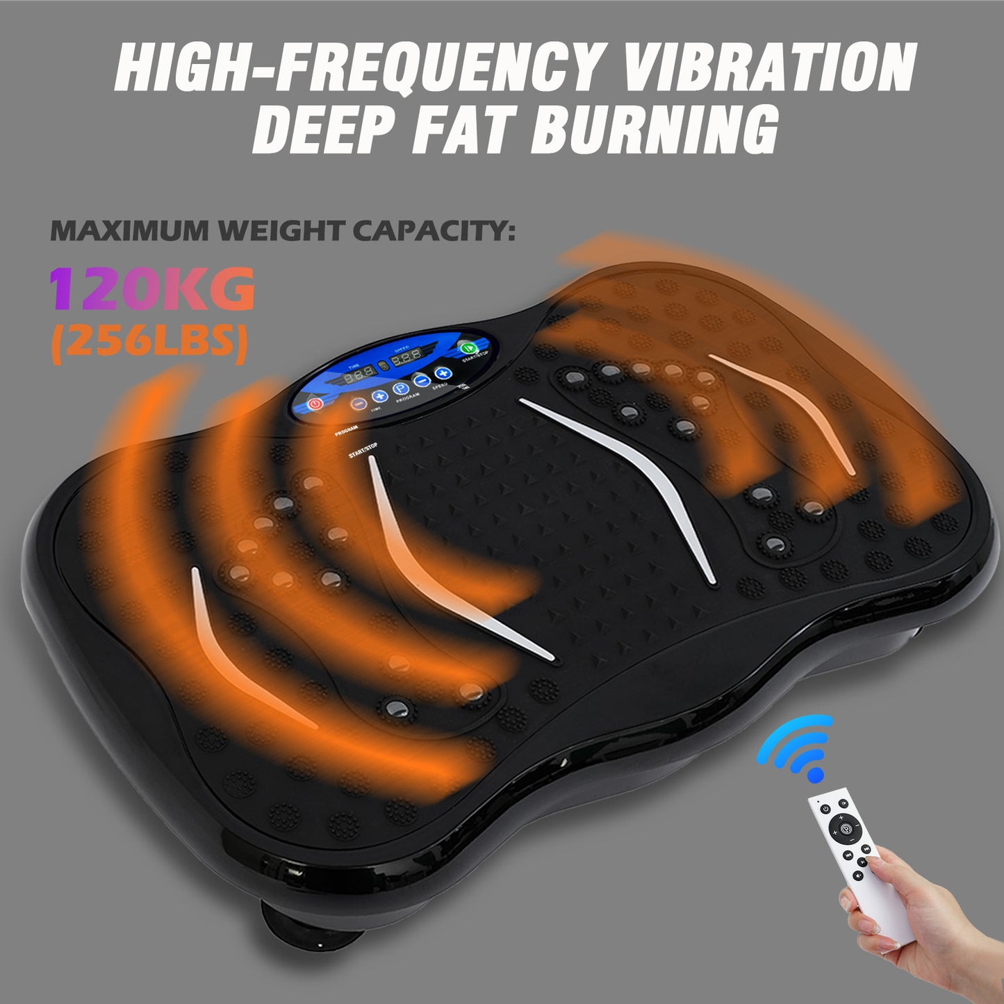 Vibration Plate for Exercise Fitness Platform Exercise Machine Vibrating Lymphatic Drainage Shaking Full Body Shaker Workout Vibrate Stand Shake Board for Weight Loss Fat Burner