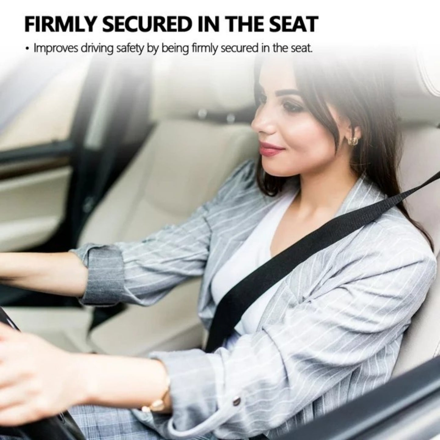 BAOKALER 2 Pack Seat Belt, 3 Point Retractable Seat Belt, Adjustable Car Seat Belt Lap Shoulder, Black