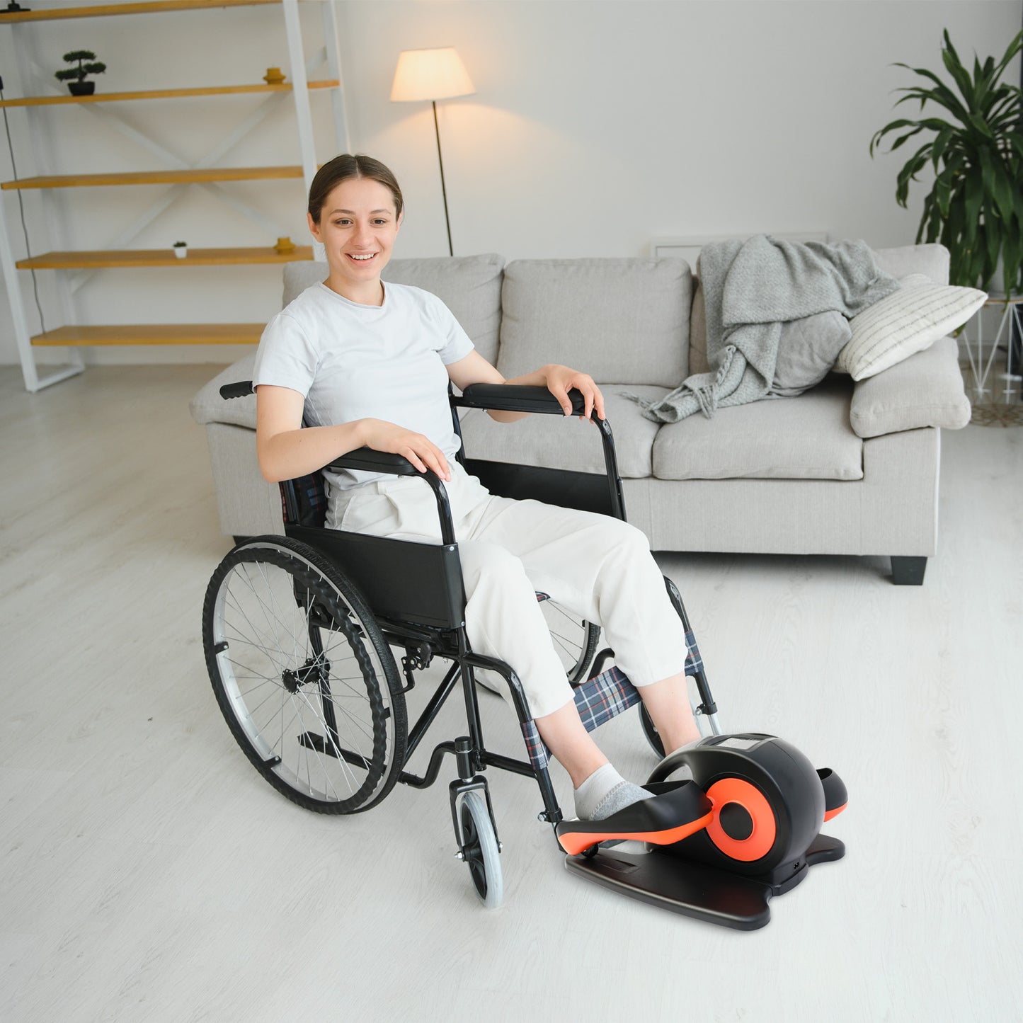 Under Desk Elliptical Exercise Machine, Electric Leg Exericser While Sitting for Seniors, Mini Pedal Ellipse Exerciser with Remote Control, Portable PeddlerTraining Equipment for Home Office