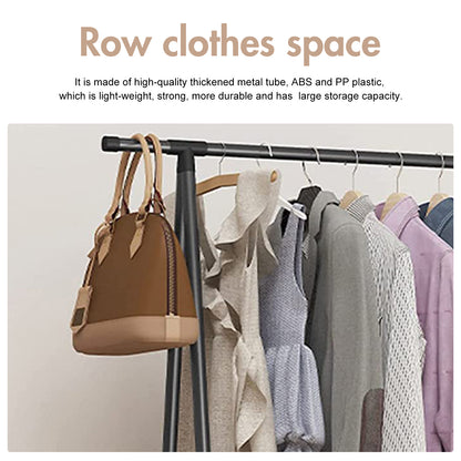 Triangle Rolling Garment Rack, Clothes Rack on Wheels w/2-Tier Storage Shelves, Portable Clothing Hanging Coat Rack, Clothes Hanging Rack for Home Office Apartment Black