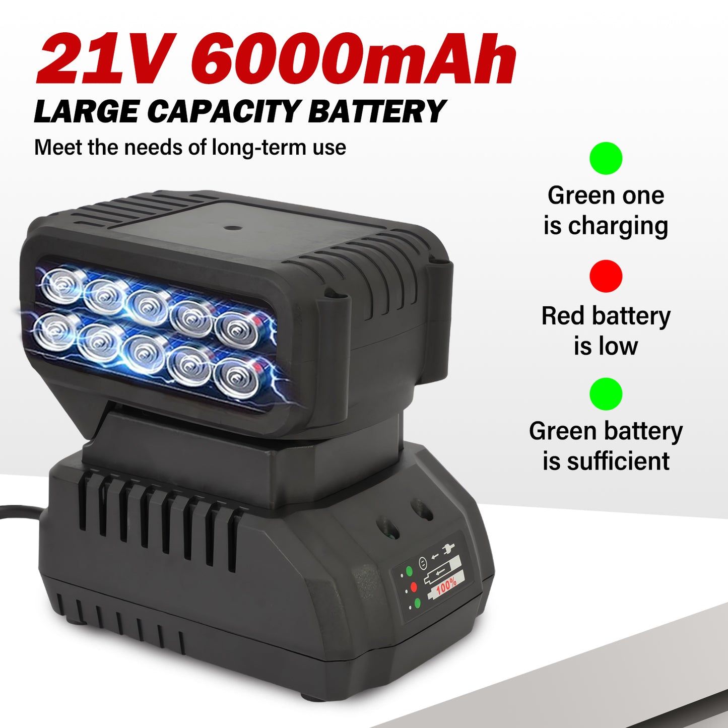 TOPZOO Cordless Leaf Blower Portable Dust Cleaner Handheld Blower 4 Adjustable Speed with Extended Nozzle and LED Display for Drying, Patio Cleaning, 2 X 4.0Ah Batteries