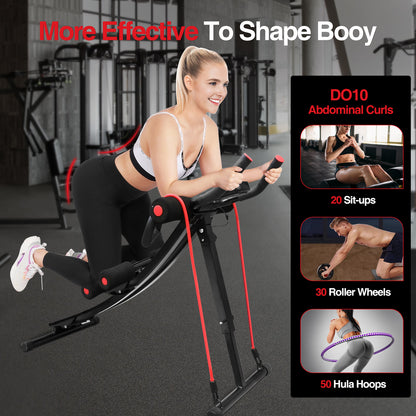 Ab Workout Equipment, Foldable Ab Machine Full Body Workout for Home Gym
