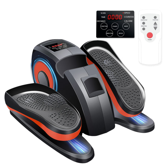 ALSO GO Under Desk Elliptical, Ellipse Leg Exerciser for Seniors Fully Assembled, Portable and Quiet Pedal Exerciser at Home, Elliptical Machine While Sitting with Remote Control Adjustable Speeds