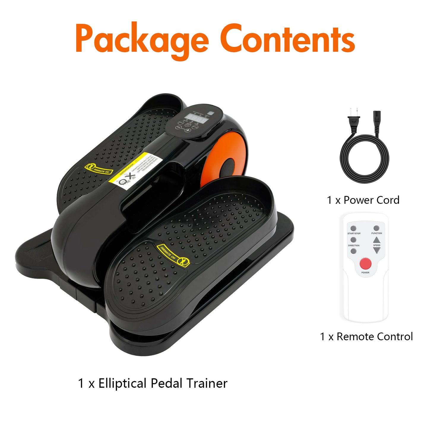 Under Desk Elliptical Machine, Ellipse Leg Exercise with Remote Control, 12 Adjustable Speeds, Manual & Electric Dual Modes, Mini Elliptical Machine