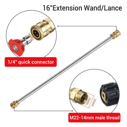 CATGOOD 4000 PSI Pressure Washer Gun with Extension Wand, Pressure Washer Wand with 50FT Hose and 5 Quick Connect Nozzles, Power Washer Gun Handle Car Wash Spray Gun Kit, 5 Spray Patterns