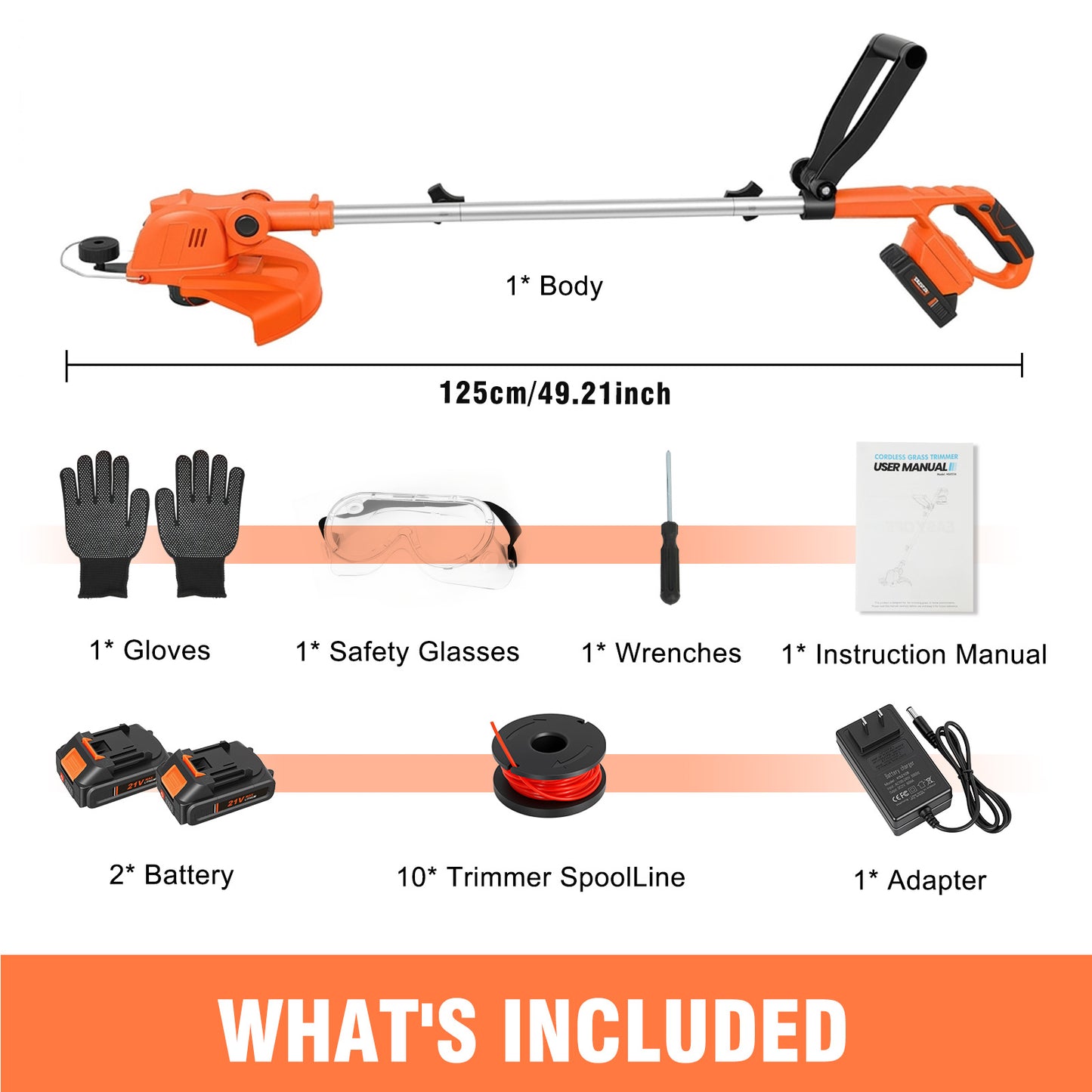 CATGOOD 12 Inch Cordless Weed Wacker with Automatic Line Feed, 2 in 1 String Trimmer and Edger Includes 2.0Ah Battery