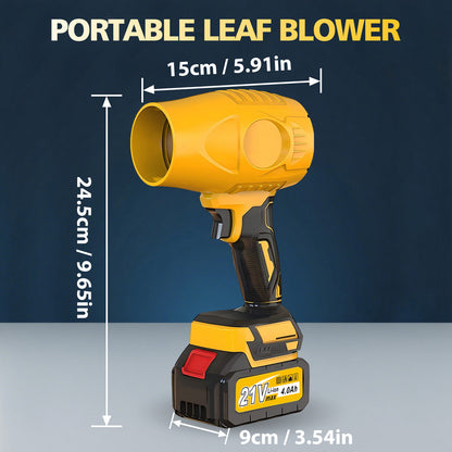 TOPZOO Leaf Blower Cordless with Extended Nozzle, 80000 RPM, 2 Batteries and Charger, Lightweight Handheld Design,Blower for Patio Cleaning, Car Blowing Water
