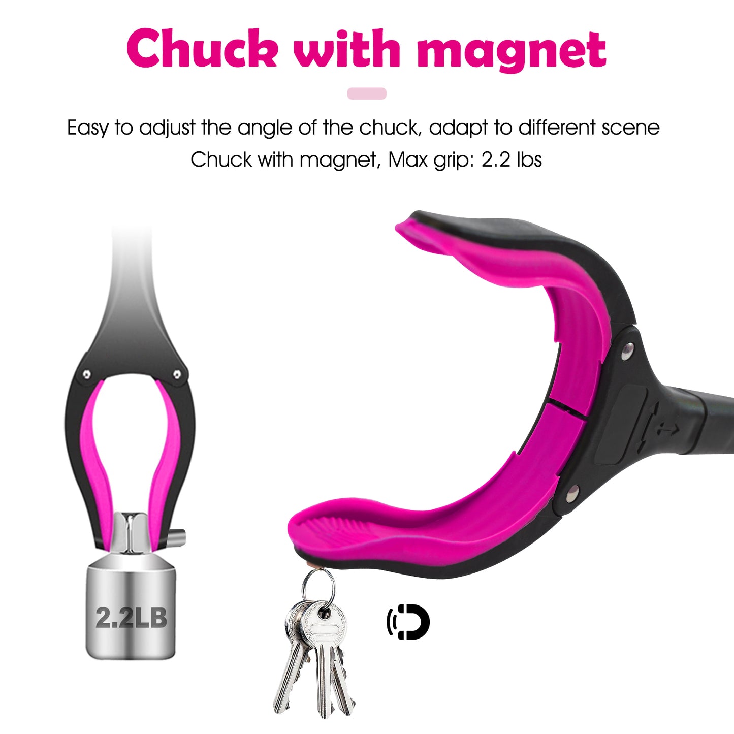 2Pcs 32 Grabber Reacher Tool, Foldable Grabber Reaching Tool, Purple
