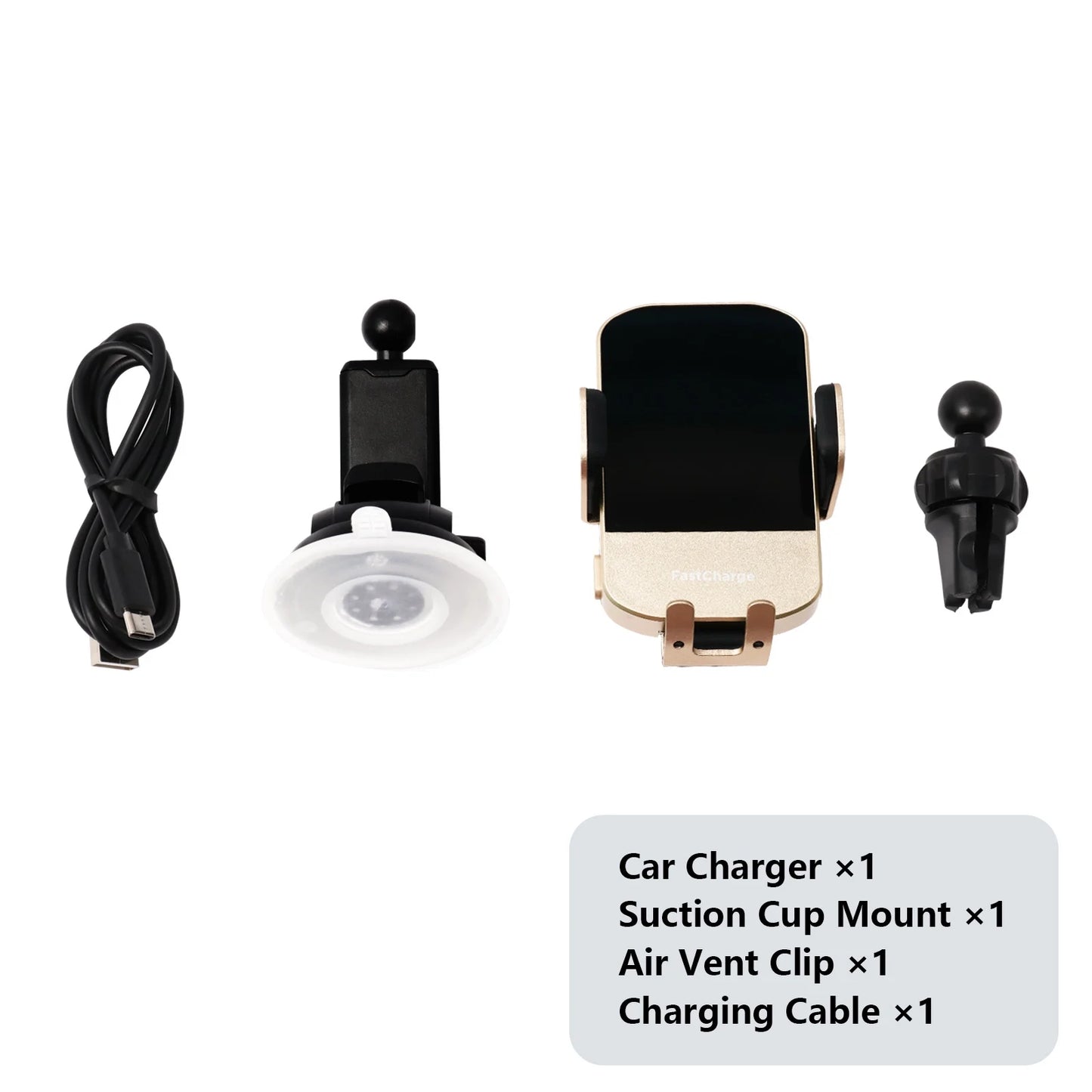 Wireless Car Charger, 15W Fast Charging Auto Clamping Phone Holders for Your Car Phone Mount for Car fit for iPhone 17 16 15 14 13 12 Pro Max 11 XR XS, Samsung Galaxy S25 Ultra S24 S23, Gold
