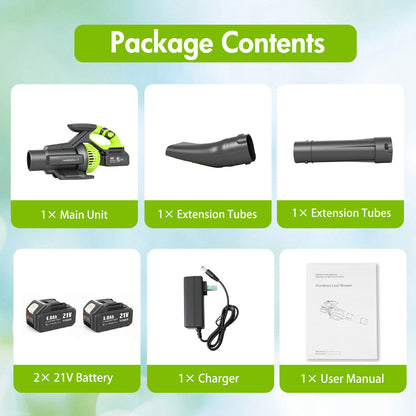BAOKALER Brushless Leaf Blower Cordless with 6 Ah Battery, 4 Speed Modes Up to 700CFM, Leaf Blower with Detachable Tube and Digital Display