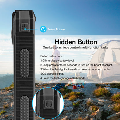 BAOKALER 30000mAh Solar Charger for Cell Phone iPhone, Portable Solar Power Bank with Dual 5V USB Ports, 2 Led Light Flashlight, Compass Battery Pack for Outdoor Camping Hiking(Black)