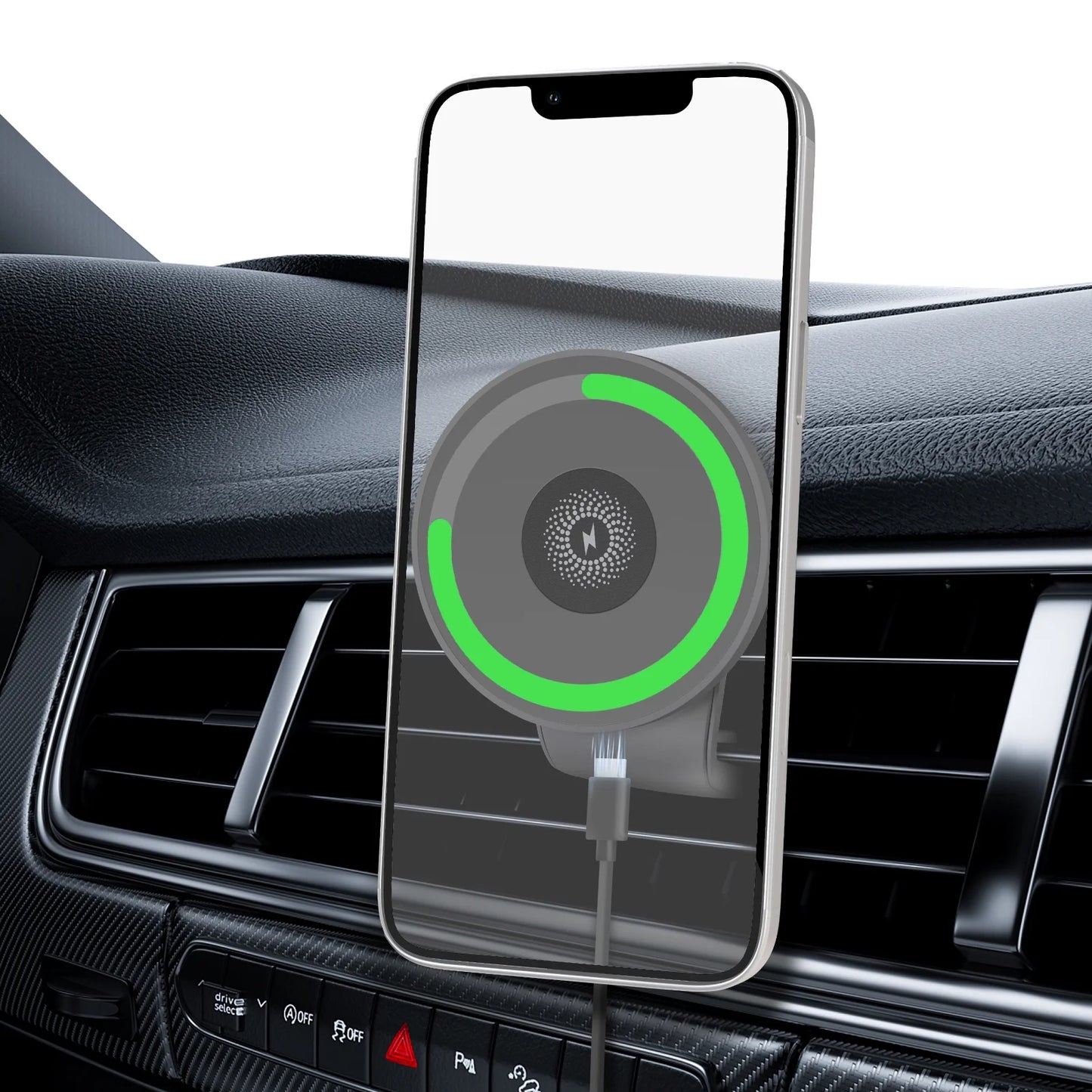 Magnetic Car Mount Charger for Mag-Safe,15W Fast Wireless Car Charger, 360¡ã Rotating Magnetic Phone Holder for Car Air Vent, Compatible with iPhone 17 16 15 14 13 12,Car Accessories£¬Black