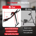 BAOKALER Ab Machine, Ab Workout Equipment for Home Gym, Height Adjustable Abdominal Exercise Machine, Foldable Ab Fitness Machine with LCD Monitor, Black/Red