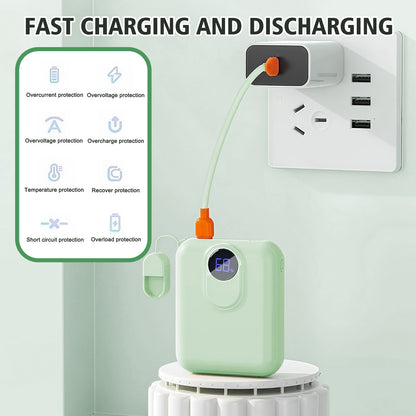 CATGOOD Magnetic Portable Charger, 10,000mAh Wireless Power Bank with USB-C Cable, Magsafe-Compatible Battery Pack for iPhone 17/16/15/14/13/12 Series(Green)