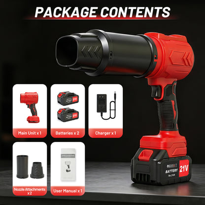 Cordless Leaf Blower, 950000 RPM Electric Leaf Blower with 2 X 4.0Ah Batteries & Charger, 110MPH Lightweight Handheld Blower for Patio Cleaning Blowing Leaves & Dust, Red