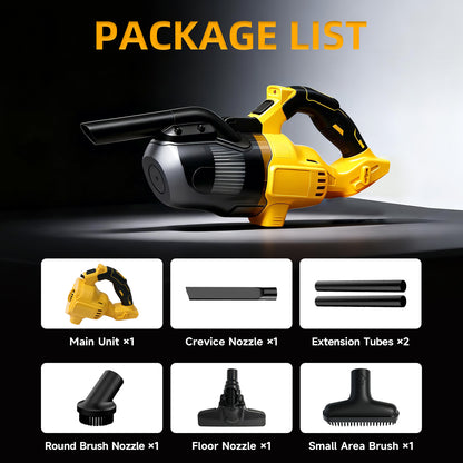 Cordless Handheld Vacuum for Makita Battery, 5-in-1 Car Vacuum Cleaner with LED Light and 400W Motor for Floor Carpet, Yellow (Battery Not Included)