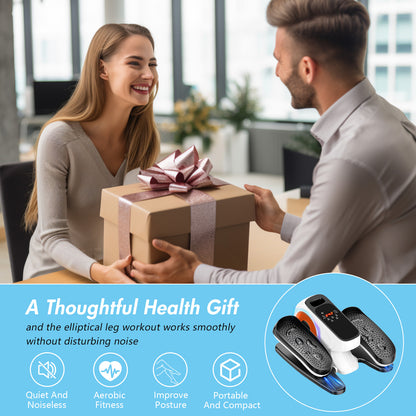 Under Desk Elliptical Machine, Powered Leg Exerciser for Seniors While Sitting, Portable Mini Elliptical with Remote Control, 12 Adjutable Speed Levels