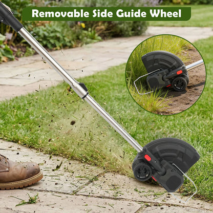 Electric Cordless Weed Eater, 4.0Ah Cordless Weed Wacker String Trimmer, 24V Grass Trimmer with 2 Battery, Charger Included