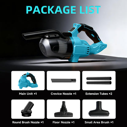 Cordless Handheld Vacuum for Makita Battery, 5-in-1 Car Vacuum Cleaner with LED Light and 400W Motor for Floor Carpet,Blue (Battery Not Included)