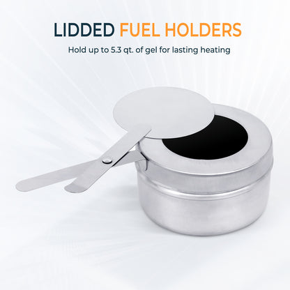 CATGOOD Chafing Dishes for Buffet, 5.3QT Buffet Server Food Warmer, Round Chafer and Buffet Warmer Sets, Chafing Dishes Stainless Steel for Home Parties,Catering Events, 2 Pack