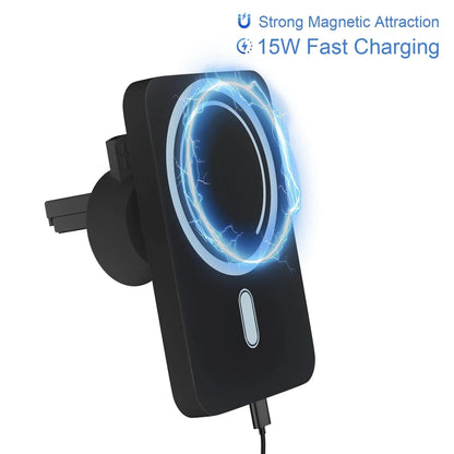 Magnet Wireless Car Charger 15W Phone Holder Car Air Vent Fast Charging Pad For Magsafe iPhone 17 16 15 14 13 12