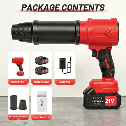 Cordless Leaf Blower, 950000 RPM Electric Leaf Blower with 2 X 4.0Ah Batteries & Charger, 110MPH Lightweight Handheld Blower for Patio Cleaning Blowing Leaves & Dust, Red