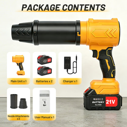 Cordless Leaf Blower, 950000 RPM Electric Leaf Blower with 2 X 4.0Ah Batteries & Charger, 110MPH Lightweight Handheld Blower for Patio Cleaning Blowing Leaves & Dust, Yellow