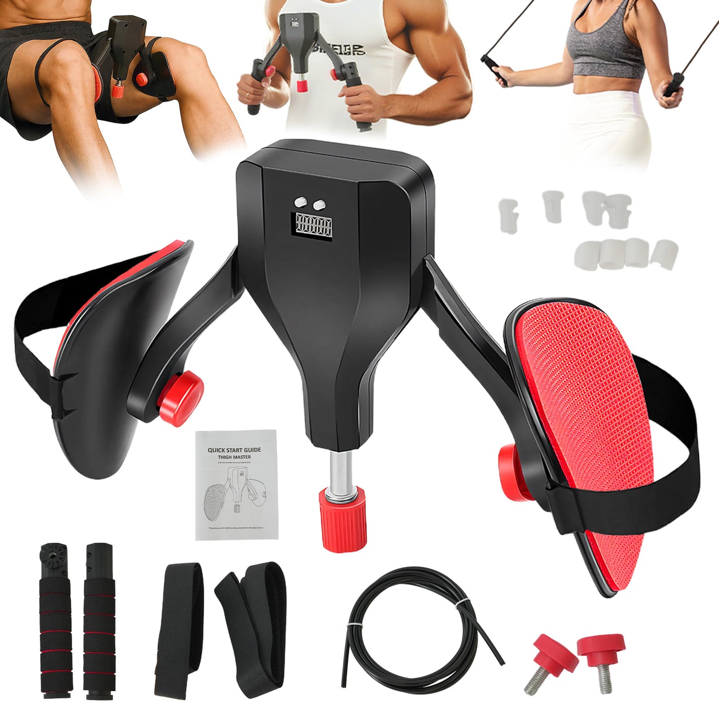 Thigh Master, Adjustable Resistance, 25-110LBS and Inner Thigh Strength Exercise Equipment Hip Shaper Trainer Machine for Men & Women