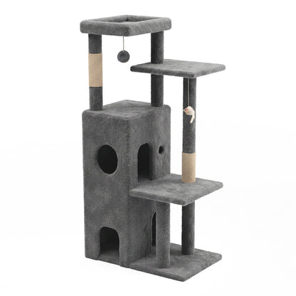 50-inch Cat Tree for Large Cats - Tall Cat Tree Tower with Sisal Scratching Posts & Dangling Toys for Indoor Cats , Dark Gray