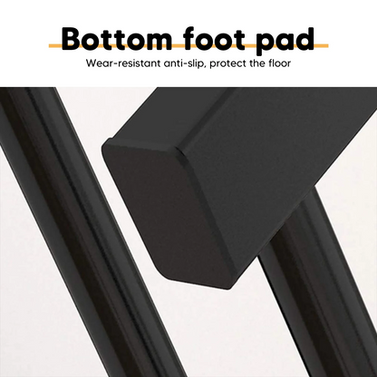 Homemart Clothes Rack without Wheels Double Garment Rack Rolling Rack for Indoor Bedroom Portable Closet 2-Pole Iron Clothes Hanger Rack Modern Garment Hanger Stand for Home